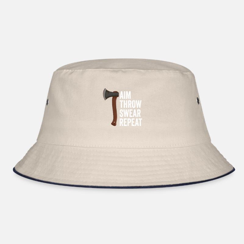Axt Aim Throw Swear Repeat Axtwerfen Bucket Hat