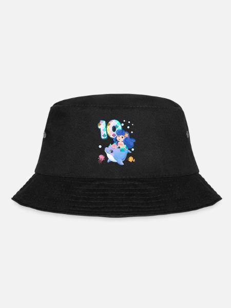 10. Geburtstag | Meerjungfrau Geburtstag | - Bucket Hat - Schwarz