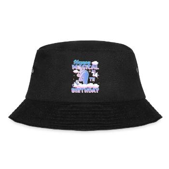 Happy Magical 4th Birthday Einhorn Pony - Bucket Hat - Schwarz - Vorne - Lela (165cm)