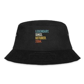 Legendary Since October 2004 18. Geburtstag - Bucket Hat - Schwarz - Vorne - Lela (165cm)