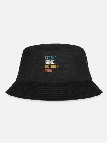 Legend Since October 2007 15. Geburtstag - Bucket Hat - Schwarz
