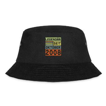 14 Jahre Legendär Seit Oktober 2008 14. Geburtstag - Bucket Hat - Schwarz - Vorne - Lela (165cm)