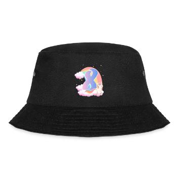 8 Unicorn Rainbow Clouds Little Pony 8. - Bucket Hat - black - Front - Lela (165cm)