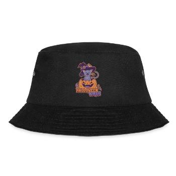 Halloween Vibes Pumpkin Cat In Witch Hat - Bucket Hat - black - Front - Lela (165cm)