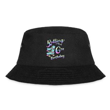 Rolling Into My 6th Birthday Quad Skater - Bucket Hat - Schwarz - Vorne - Lela (165cm)
