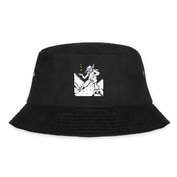 Mittelalterliche Kobold Kreatur - Bucket Hat - Schwarz - Vorne - Lela (165cm)