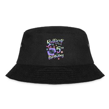 Rolling Into My 5th Birthday Quad Skater - Bucket Hat - Schwarz - Vorne - Lela (165cm)