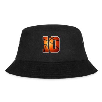 Kinder Basketballspieler zum 10. Geburtstag 10 Jahre alt - Bucket Hat - Schwarz - Vorne - Lela (165cm)