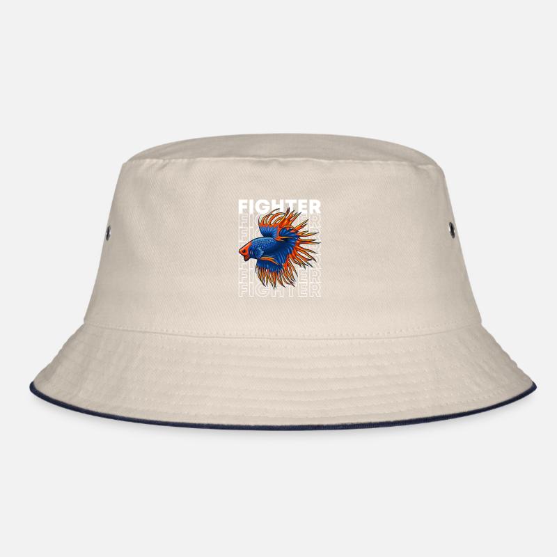 Betta Fish 80's Style Siamese Fighting Fish Bucket Hat