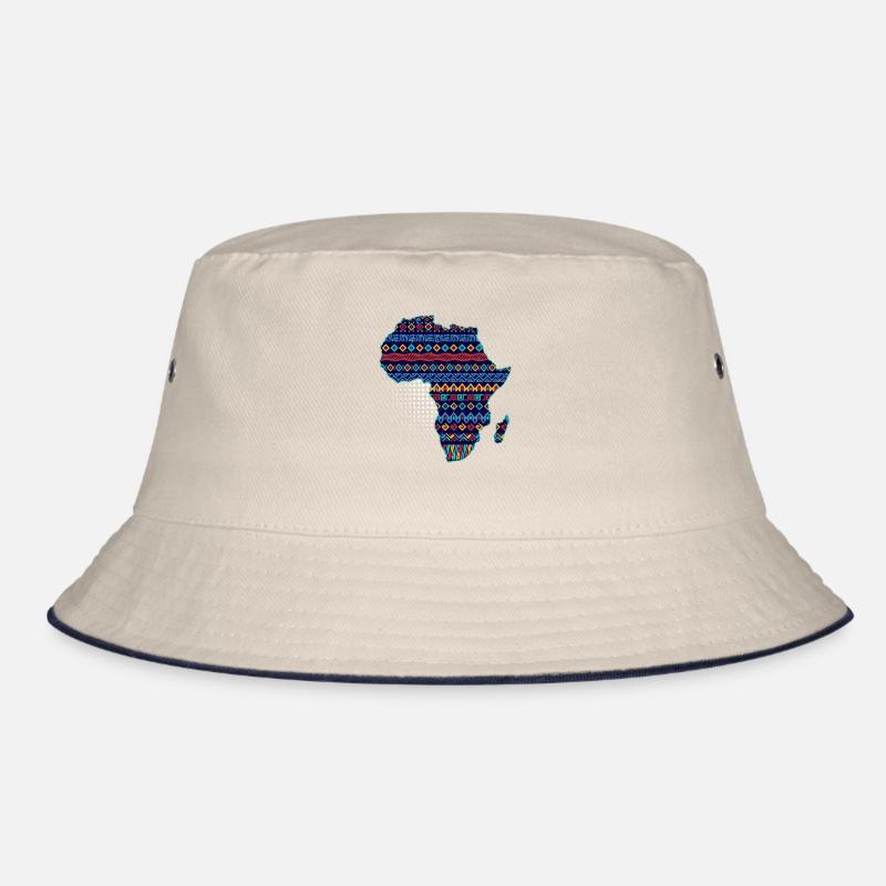 Africa Map Silhouette Black Afro Pride Bucket Hat