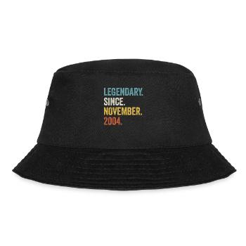 Legendary Since November 2004 18. Geburtstag - Bucket Hat - Schwarz - Vorne - Lela (165cm)