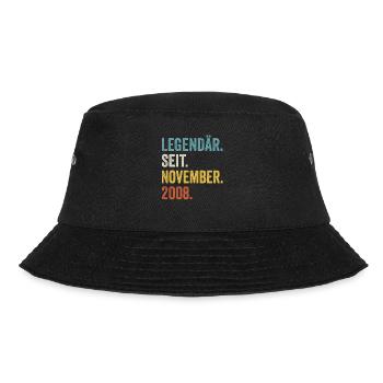 14 Jahre Legendär Seit November 2008 14. - Bucket Hat - Schwarz - Vorne - Lela (165cm)