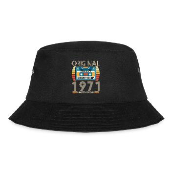 Vintage Birthday Gift 1971 Limited Edition - Bucket Hat - black - Front - Lela (165cm)