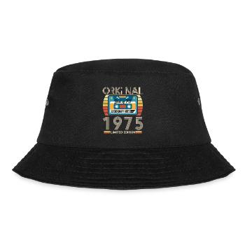 Vintage Geburtstagsgeschenk 1975 Limited Edition - Bucket Hat - Schwarz - Vorne - Lela (165cm)