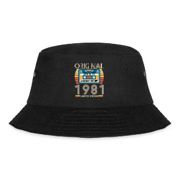 Vintage Geburtstagsgeschenk 1981 Limited Edition - Bucket Hat - Schwarz - Vorne - Lela (165cm)