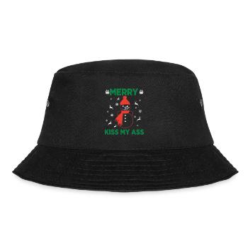Merry Kiss My Ass Christmas Noël - Bucket Hat - Schwarz - Vorne - Lela (165cm)