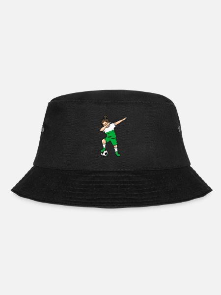 Dabbing Fußballspieler Mädchen Wales Fußball - Bucket Hat - Schwarz