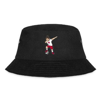 Dabbing Soccer Player Girl Japan Soccer - Bucket Hat - black - Front - Lela (165cm)