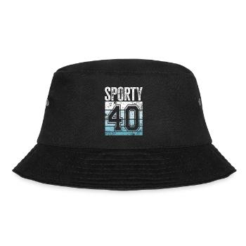 40. Geburtstag 40 Jahre alt sportliche 40 - Bucket Hat - Schwarz - Vorne - Lela (165cm)