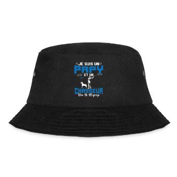 Papy et Chasseur Humour Cadeau - Bob - noir - Devant - Lela (165cm)