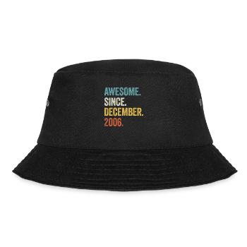 16 Years Old December 2006 16th Birthday - Bucket Hat - black - Front - Lela (165cm)