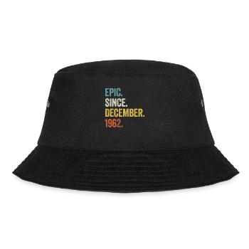 60 Years Old December 1962 60th Birthday - Bucket Hat - black - Front - Lela (165cm)