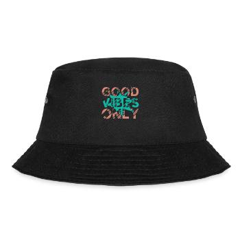 Good Vibes Only - Bucket Hat - Schwarz - Vorne - Lela (165cm)