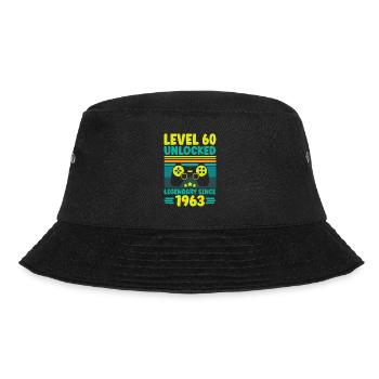Niveau 60 Débloqué 1963 Gaming 60th Birthday Gamer - Bob - noir - Devant - Lela (165cm)