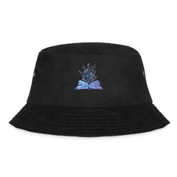 Wildflower Bücher Lesen Frauen Gartenarbeit - Bucket Hat - Schwarz - Vorne - Lela (165cm)