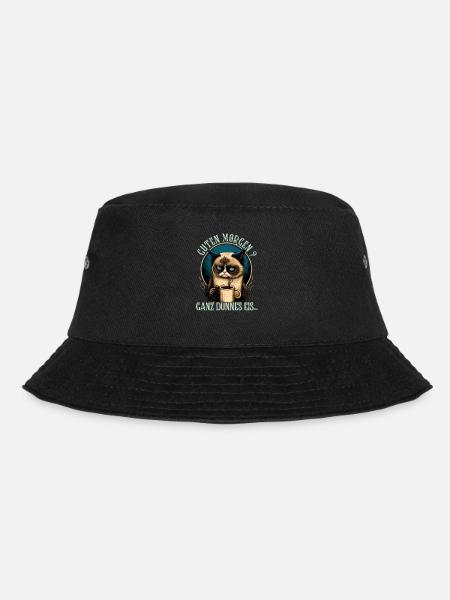 Guten Morgen Ganz dünnes Eis - Katze - Bucket Hat - Schwarz