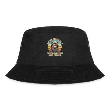 Good morning Very thin ice - cat - Bucket Hat - black - Front - Lela (165cm)