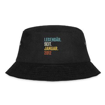 11 Jahre Legendär Seit Januar 2012 11. Geburtstag - Bucket Hat - Schwarz - Vorne - Lela (165cm)