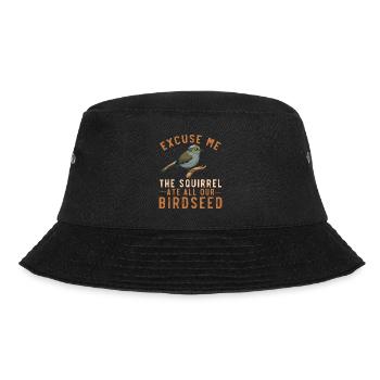 Bird Feeding Joke Garden Squirrel Problem - Bucket Hat - black - Front - Lela (165cm)