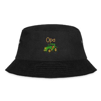 Opa Bauer Traktor Opa Enkel Partnerlook Familien - Bucket Hat - Schwarz - Vorne - Lela (165cm)