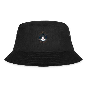 Goldener Hund Border Collie - Bucket Hat - Schwarz - Vorne - Lela (165cm)