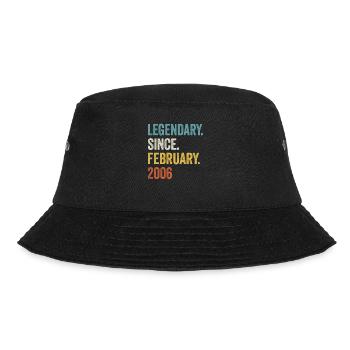 Legendary Since February 2006 17. Geburtstag - Bucket Hat - Schwarz - Vorne - Lela (165cm)