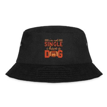 I am not alone, I have a dog - Dog Fa - Bucket Hat - black - Front - Lela (165cm)