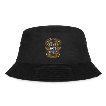 Vintage Born In June 1973 Geburtstagsgeschenk - Bucket Hat - Schwarz - Vorne - Lela (165cm)