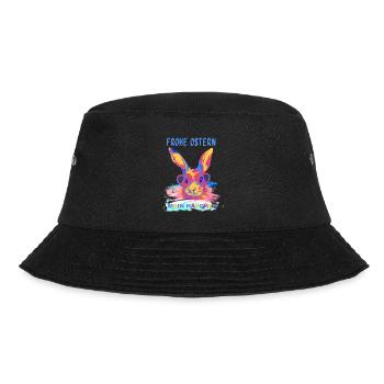 FROHE OSTERN MEIN HÄSCHEN Osterhase Brille & Herz - Bucket Hat - Schwarz - Vorne - Lela (165cm)