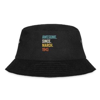 80 Years Awesome Since March 1943 80th Birthday - Bucket Hat - black - Front - Lela (165cm)