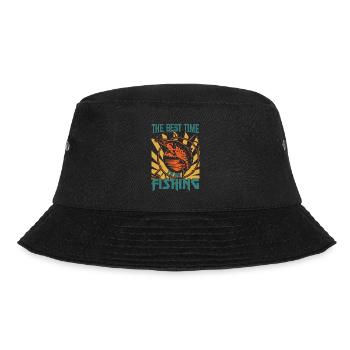 The best time to fish 2 - - Bucket Hat - black - Front - Lela (165cm)