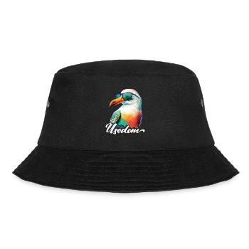 Usedom holiday cool colorful seagull with sunglasses - Bucket Hat - black - Front - Lela (165cm)