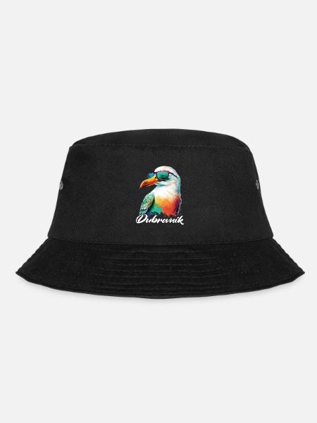 Dubrovnik Kroatien Urlaub coole Möwe Sonnenbrille - Bucket Hat - Schwarz