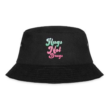 Umarmungen Statt Drogen - Bucket Hat - Schwarz - Vorne - Lela (165cm)