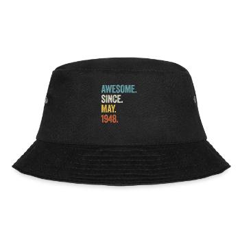 75 Years Old Awesome Since May 1948 75th Birthday - Bucket Hat - black - Front - Lela (165cm)