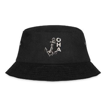 Oha Anker Norddeutsche Panikattacke - Bucket Hat - Schwarz - Vorne - Lela (165cm)
