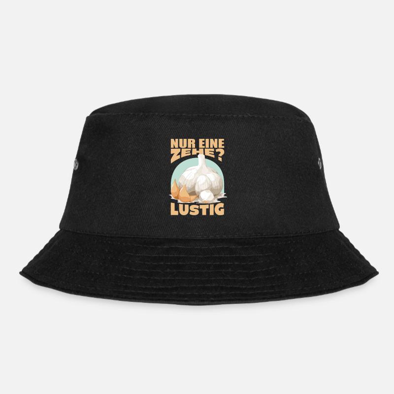 Lustiger Knoblauch Spruch Knobi Knoblauchzehe - Bucket Hat - Schwarz