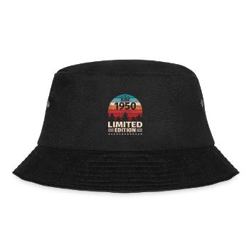 73. Geburtstag Juni Jahrgang 1950 Vintage - Bucket Hat - Schwarz - Vorne - Lela (165cm)