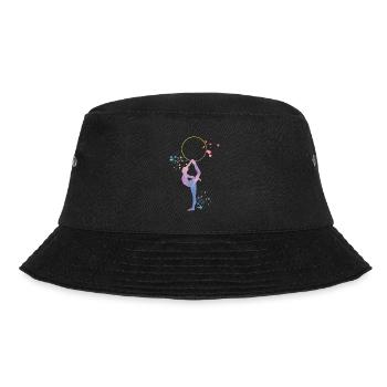Gymnastin Mit Keulen Rhythmische Sportgymnastik - Bucket Hat - Schwarz - Vorne - Lela (165cm)