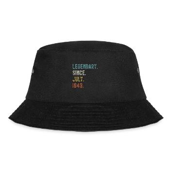 80. Geburtstag 80 Jahre Legendär Seit Juli 1943 - Bucket Hat - Schwarz - Vorne - Lela (165cm)